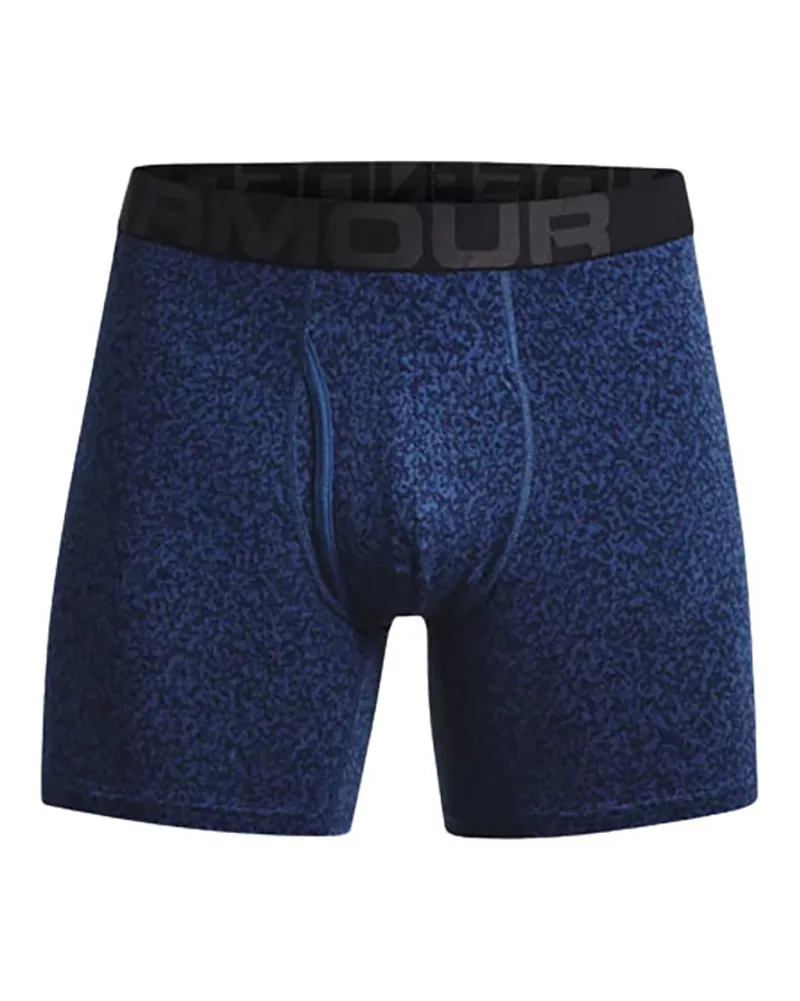 Under Armour Men's 3-Pack Charged Cotton Novelty 6 Inch Boxer Short Indigo